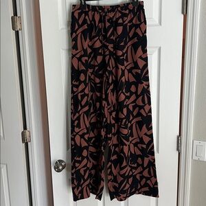 A New Day Black and Rust Patterned Pants